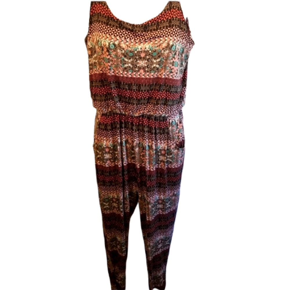 American Rag Bohemian Jumpsuit Sleeveless Striped Romper Size Small